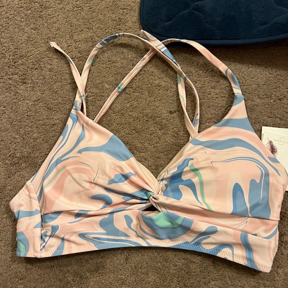 NWT Jessica Simpson swim top L